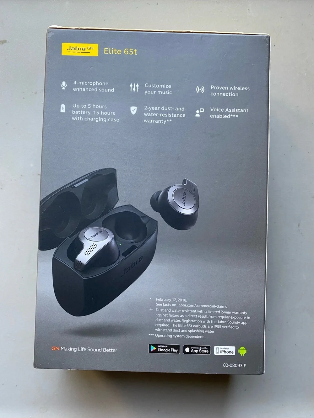 Jabra Elite 65t wireless Earbuds (New)